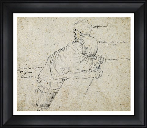 Framed Seated Woman Print