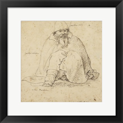 Framed Seated Man Print