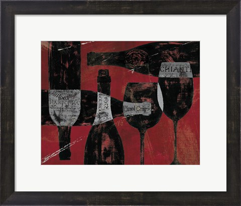 Framed Wine Selection III Red Print