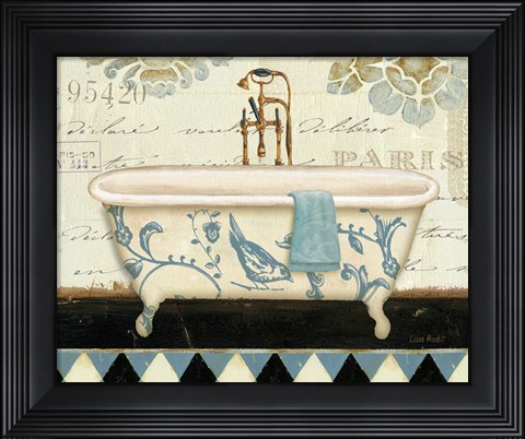 Framed Marche de Fleurs Bath II Print