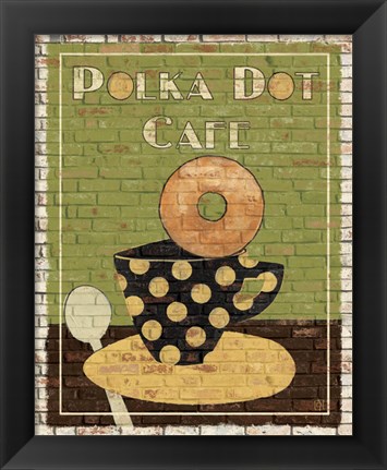 Framed Polka Dot Cafe Print