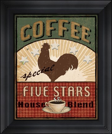 Framed Coffee Blend Label III Print