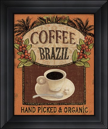 Framed Coffee Blend Label IV Print