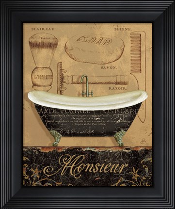 Framed Bain de Monsieur Print