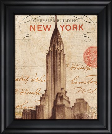 Framed Letter from New York Print