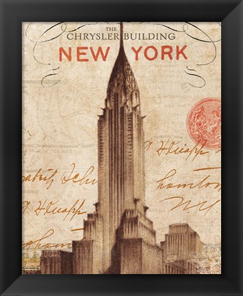 Framed Letter from New York Print