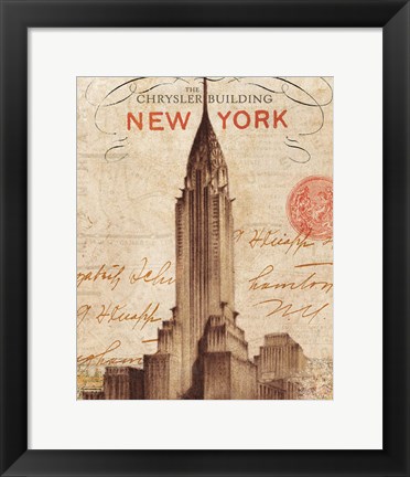 Framed Letter from New York Print