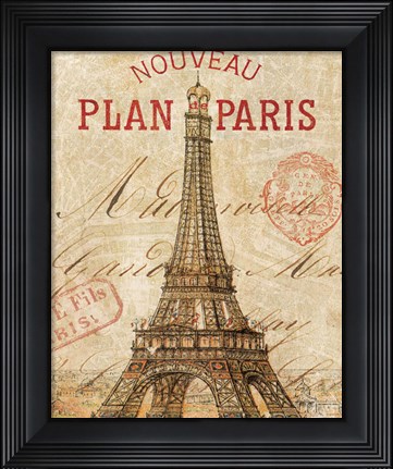 Framed Letter from Paris Print