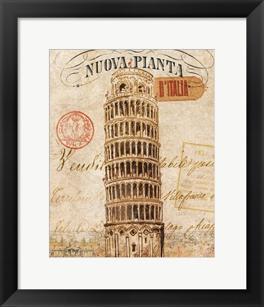 Framed Letter from Pisa Print