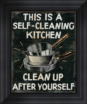 Framed Self Cleaning Kitchen Print