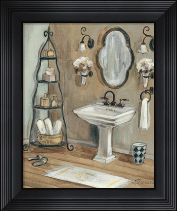 Framed French Bath I Print