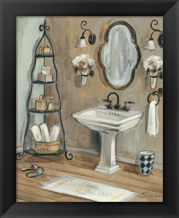 Framed French Bath I Print