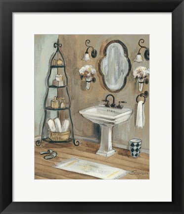 Framed French Bath I Print