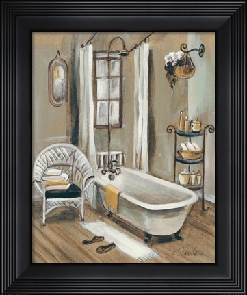 Framed French Bath II Print