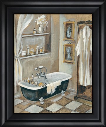 Framed French Bath III Print