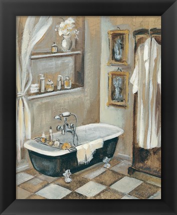 Framed French Bath III Print