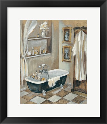 Framed French Bath III Print