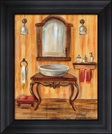 Framed Tuscan Bath II Print