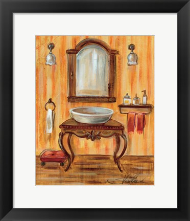 Framed Tuscan Bath II Print