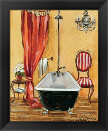 Framed Tuscan Bath III Print