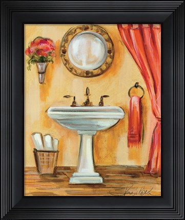 Framed Tuscan Bath IV Print