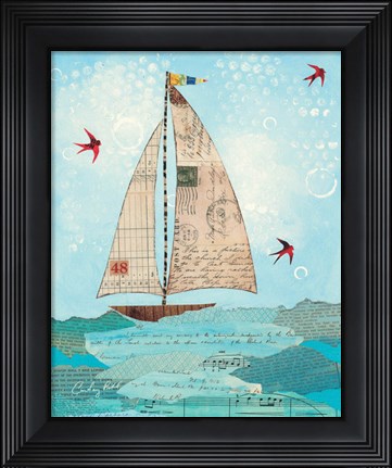 Framed Coastal Notes I Print
