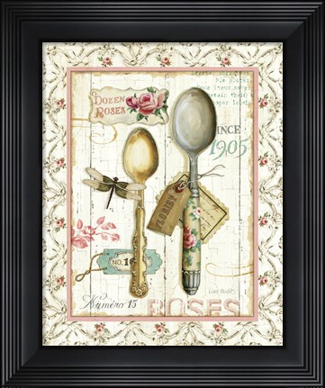 Framed Rose Garden Utensils II Print