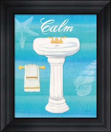 Framed Seashells Spa I Print