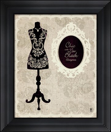 Framed Chic Dress Form I Print