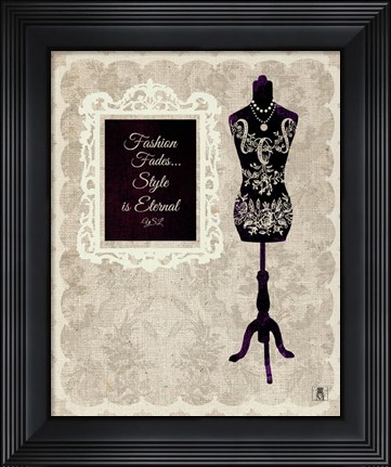 Framed Chic Dress Form II Print