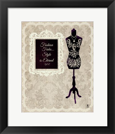 Framed Chic Dress Form II Print