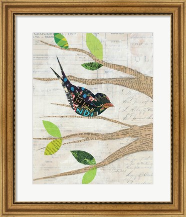 Framed Birds in Spring III Print