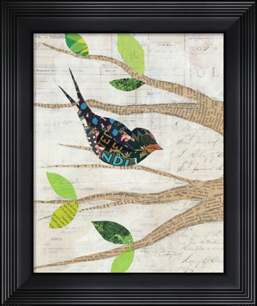Framed Birds in Spring III Print