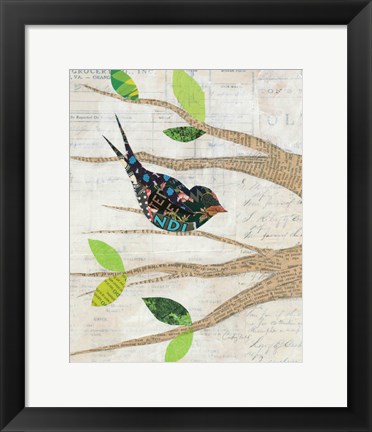 Framed Birds in Spring III Print