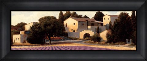 Framed Lavender Fields Panel I Print