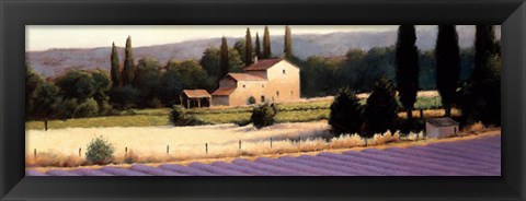 Framed Lavender Fields Panel II Print