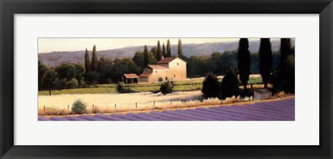 Framed Lavender Fields Panel II Print