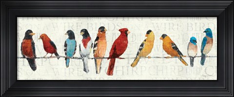 Framed Usual Suspects - Birds on a Wire Print