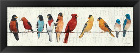 Framed Usual Suspects - Birds on a Wire Print