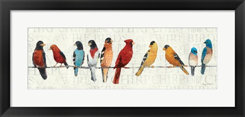 Framed Usual Suspects - Birds on a Wire Print