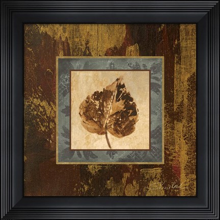 Framed Autumn Leaf Square I Print