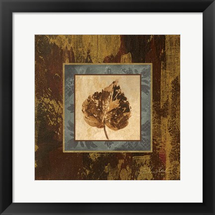 Framed Autumn Leaf Square I Print