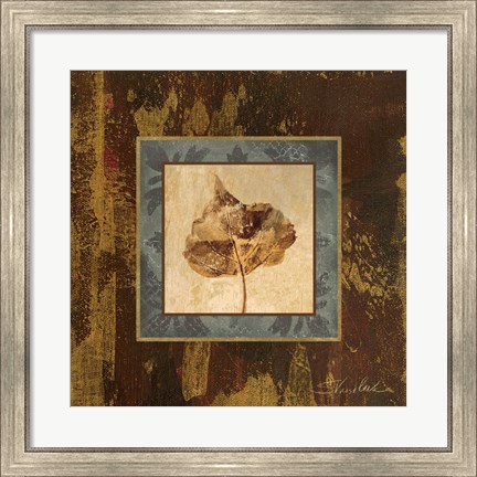 Framed Autumn Leaf Square II Print