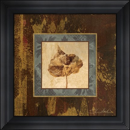 Framed Autumn Leaf Square II Print