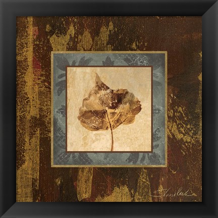 Framed Autumn Leaf Square II Print