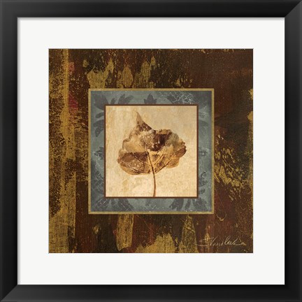 Framed Autumn Leaf Square II Print