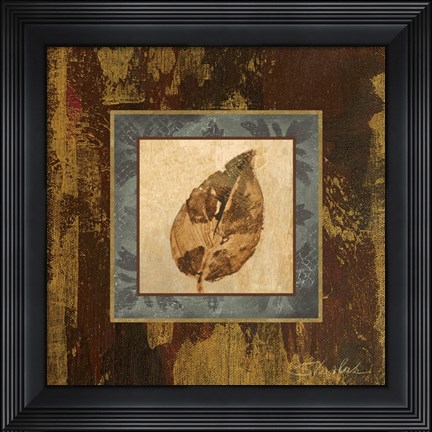 Framed Autumn Leaf Square III Print