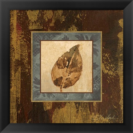 Framed Autumn Leaf Square III Print