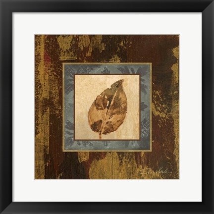 Framed Autumn Leaf Square III Print