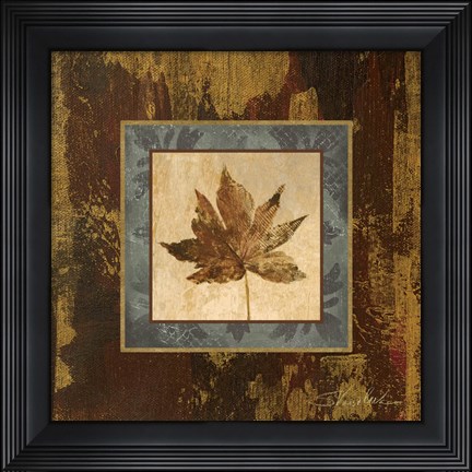 Framed Autumn Leaf Square IV Print